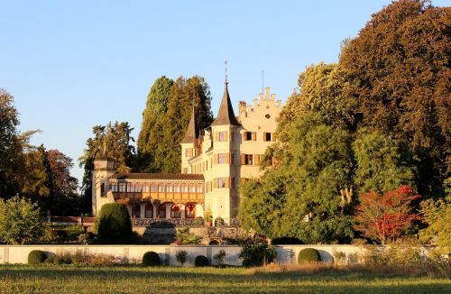 autumn castle vegetation