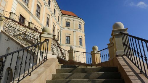 castle stairs mikulov castle historical landmark