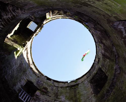 castle tower wales flag wales