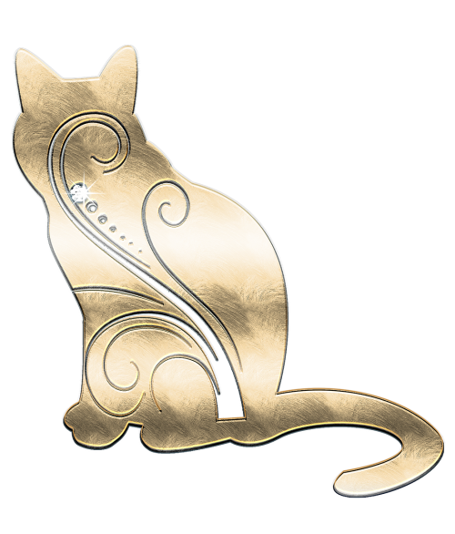 cat metal gold
