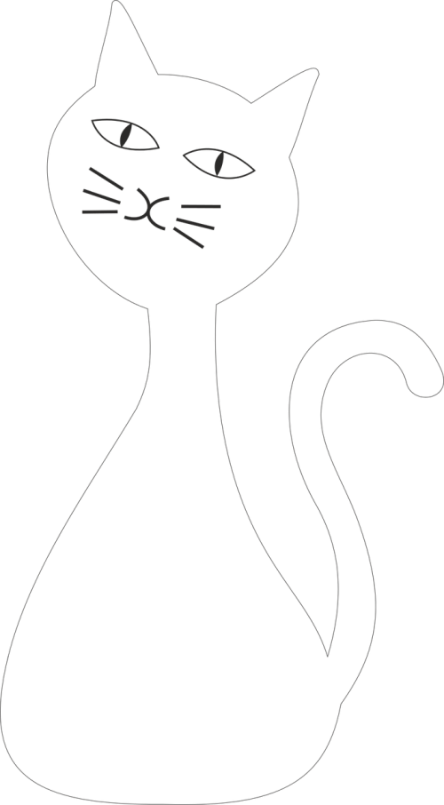 cat template stylized