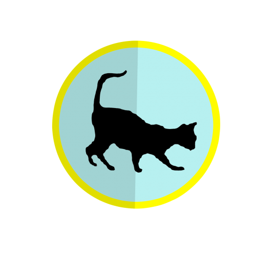 cat shadow clipart