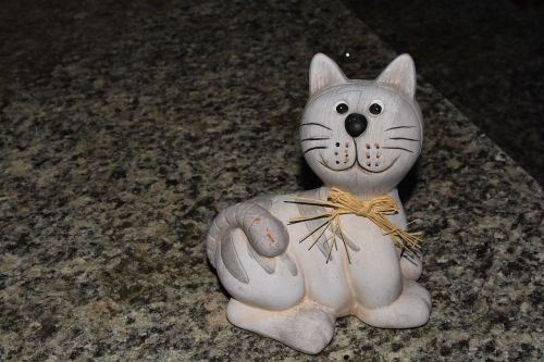 cat stone decoration