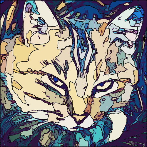 cat  art  abstract