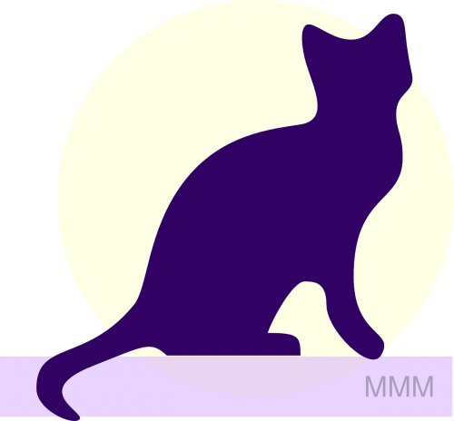cat moon purple