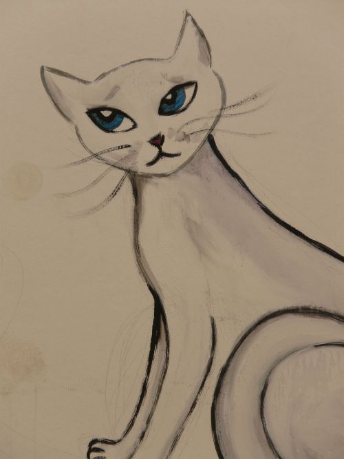 cat drawing image