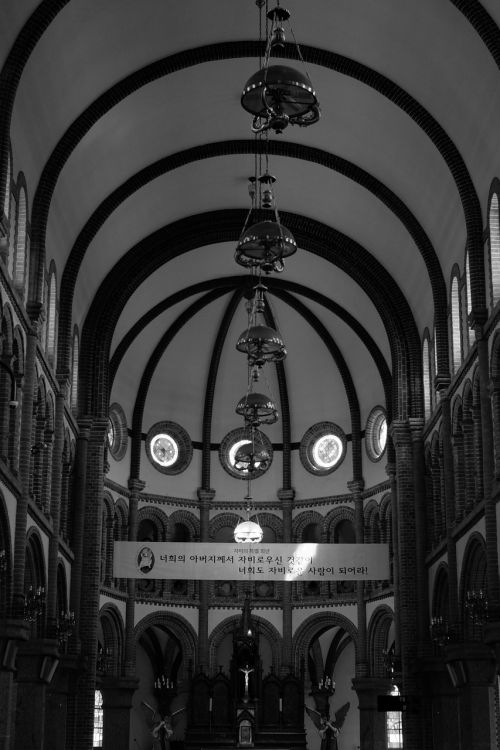 cathedral jeonju black and white