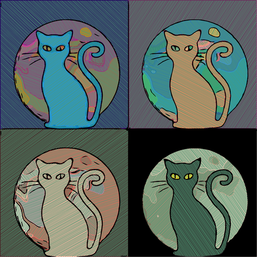cats  moon  meow