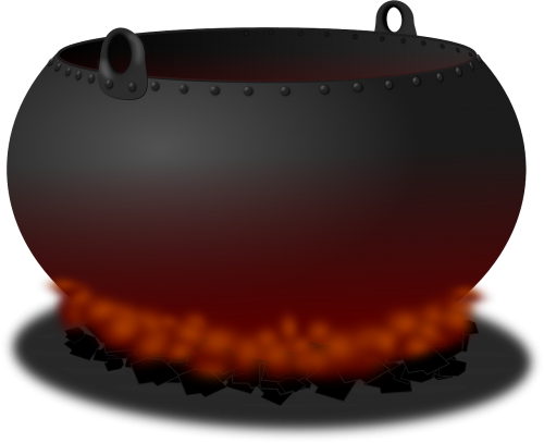 cauldron pot fire
