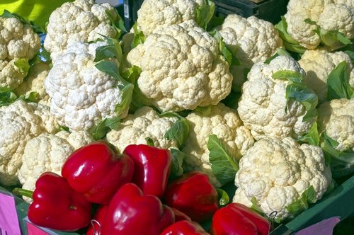 cauliflower and peppers  veggie  fractal