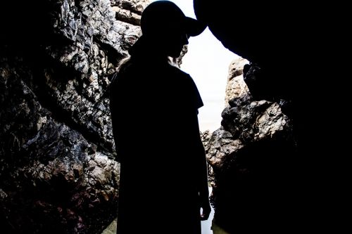 cave silhouette rock