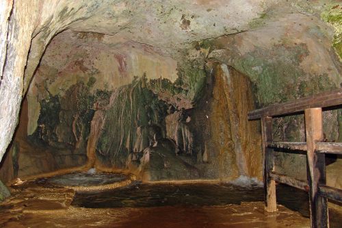 cave waterfall underground