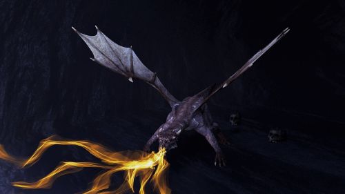 cave stone dragon