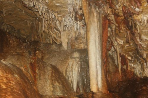 cave cavern columns