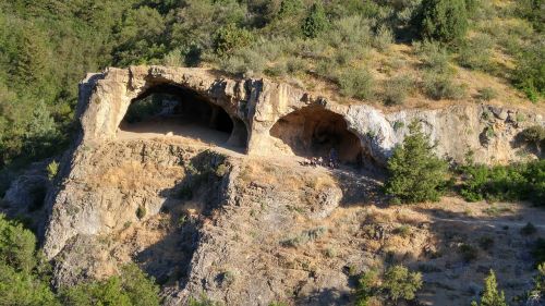 caves mountain cliff