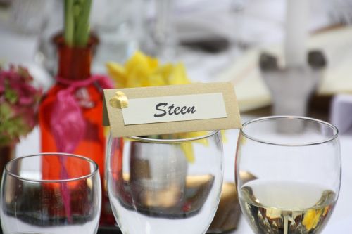 celebration placecard wine