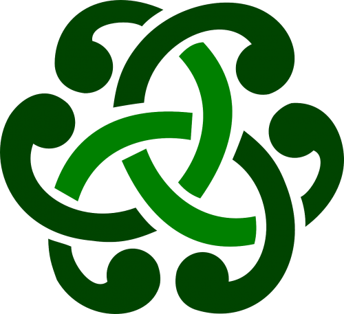 celtic ornament green