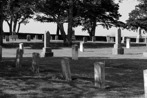 cemetery headstones graves