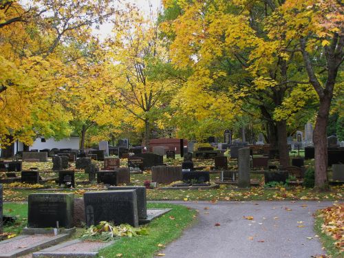 cemetery autumn fall colors