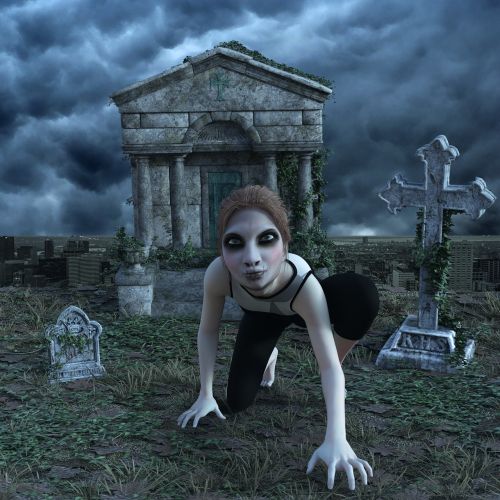 cemetery zombie horror