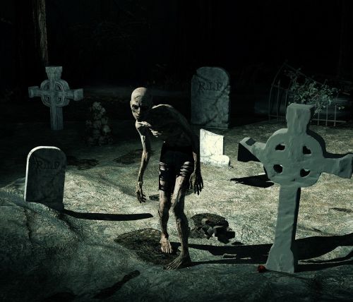 cemetery zombie horror