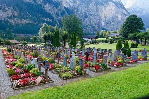 cemetery  lauterbrunnen  alps