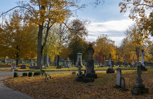 cemetery  graveyard  spooky
