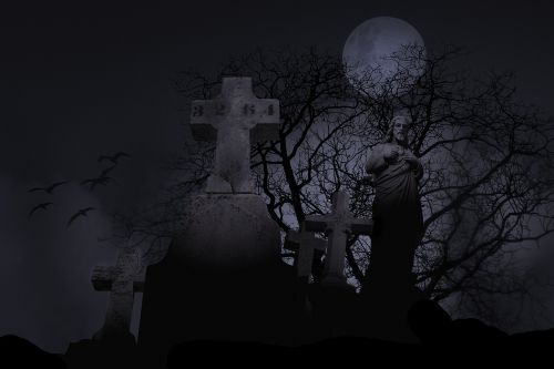 cemetery spooky graveyard