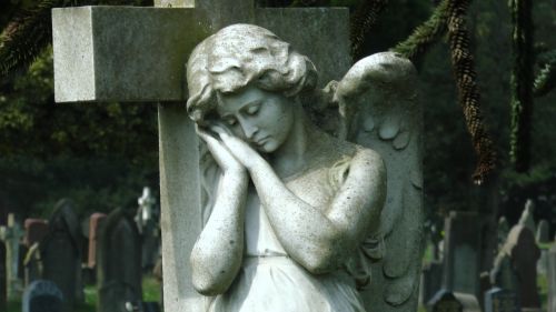 Cemetery Angel In Graveyard