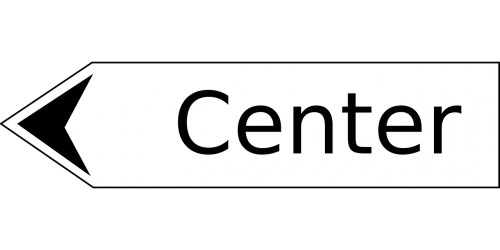 center arrow direction
