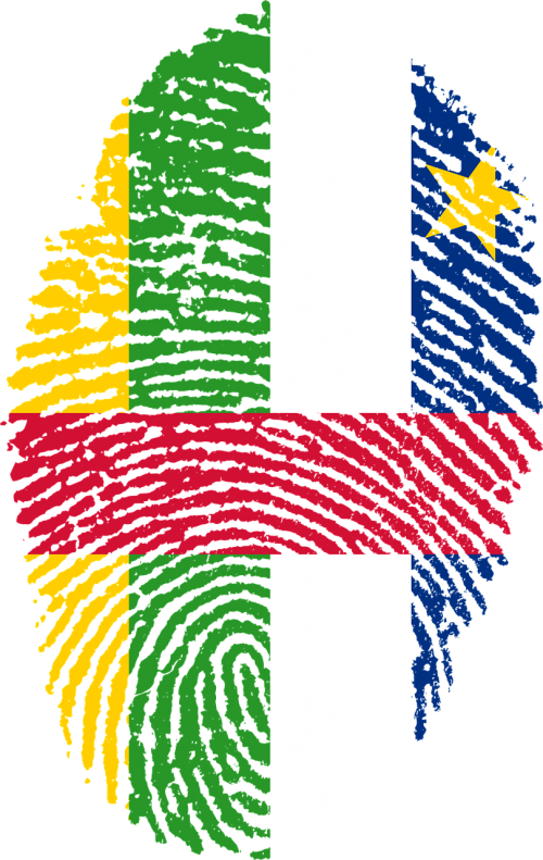 central african republic flag fingerprint