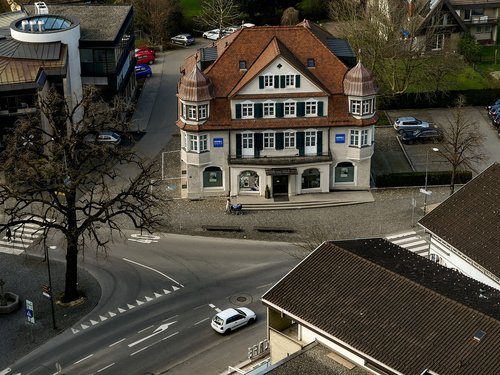 centre of the village  building  old