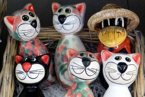 ceramic animal heads pottery