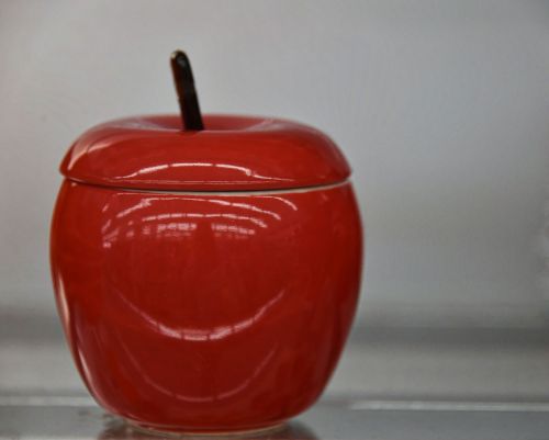 Ceramic Red Apple Jar