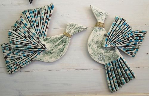 ceramics wall birds