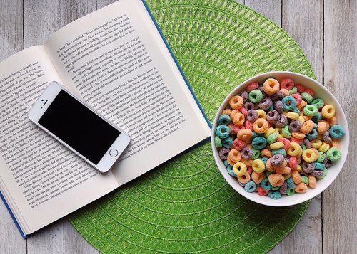 cereal  book  iphone