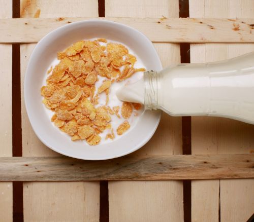 cereals milk bottle