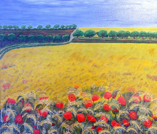 cereals field painting