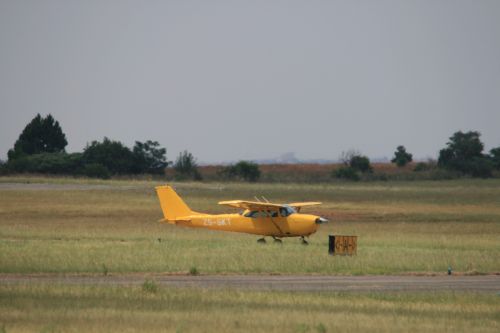 Cessna 175 Touching Down