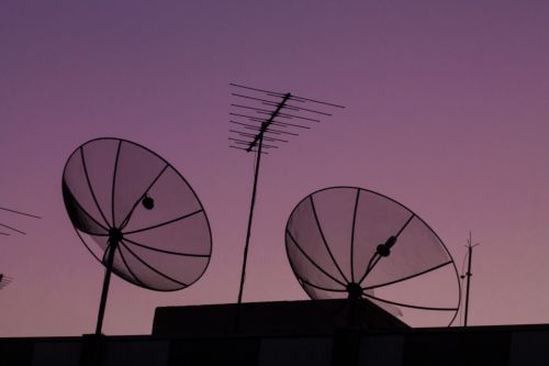 Purple Sky And Antennas