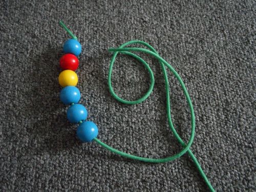 chain cord wood beads