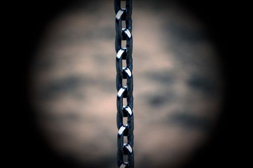chain metal links of the chain