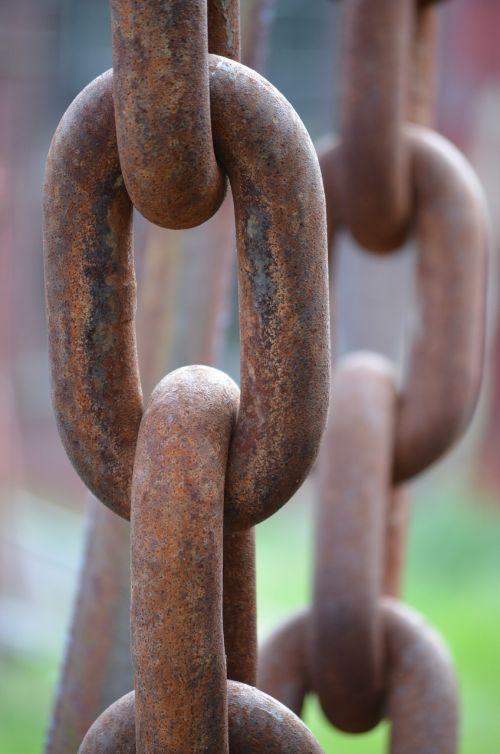 chain iron rusty