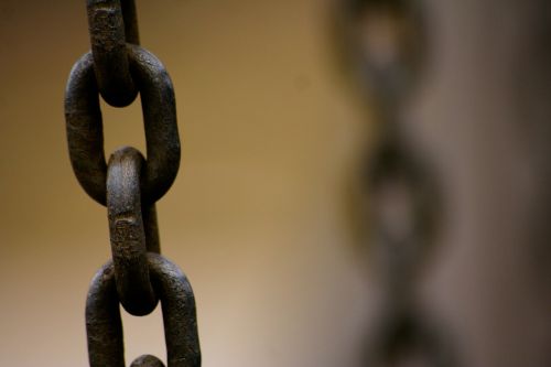 chain iron links of the chain