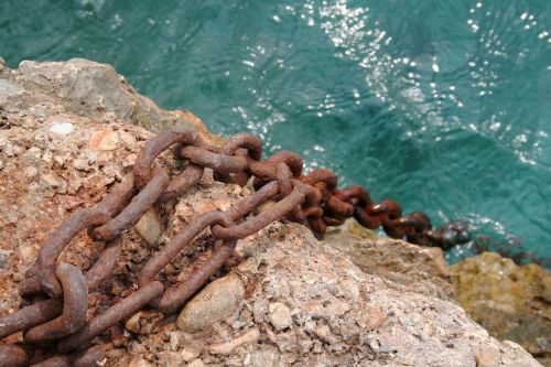 chain old rusted anchor chain