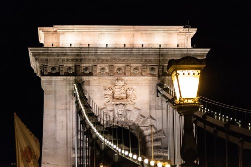 chain bridge  budapest  danube