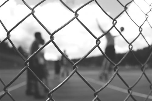 chainlink fence basketball