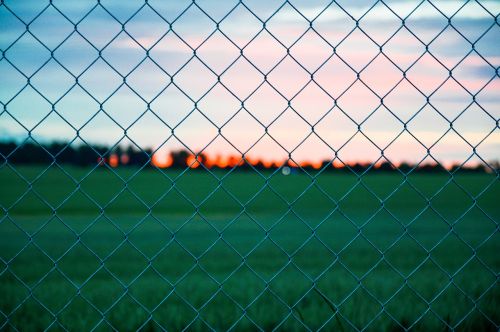 chainlink fence field