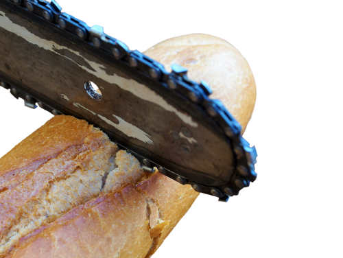 chainsaw wood baguette