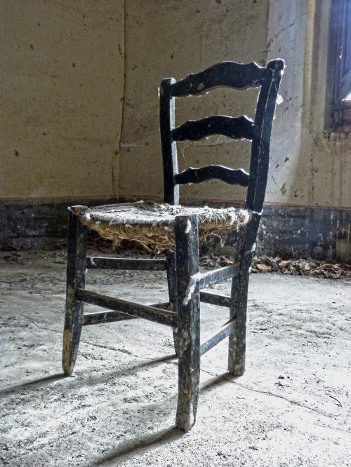 chair rickety old
